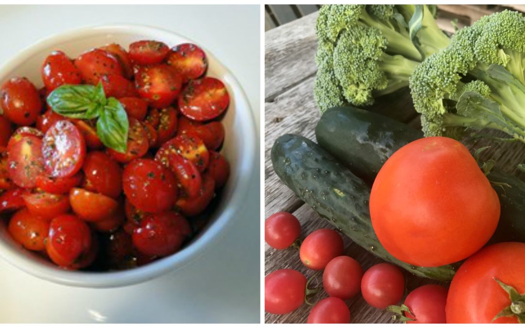 Week 10 Farm Recipes: Tomatoes, Broccoli, Cucumber, and Eggplant
